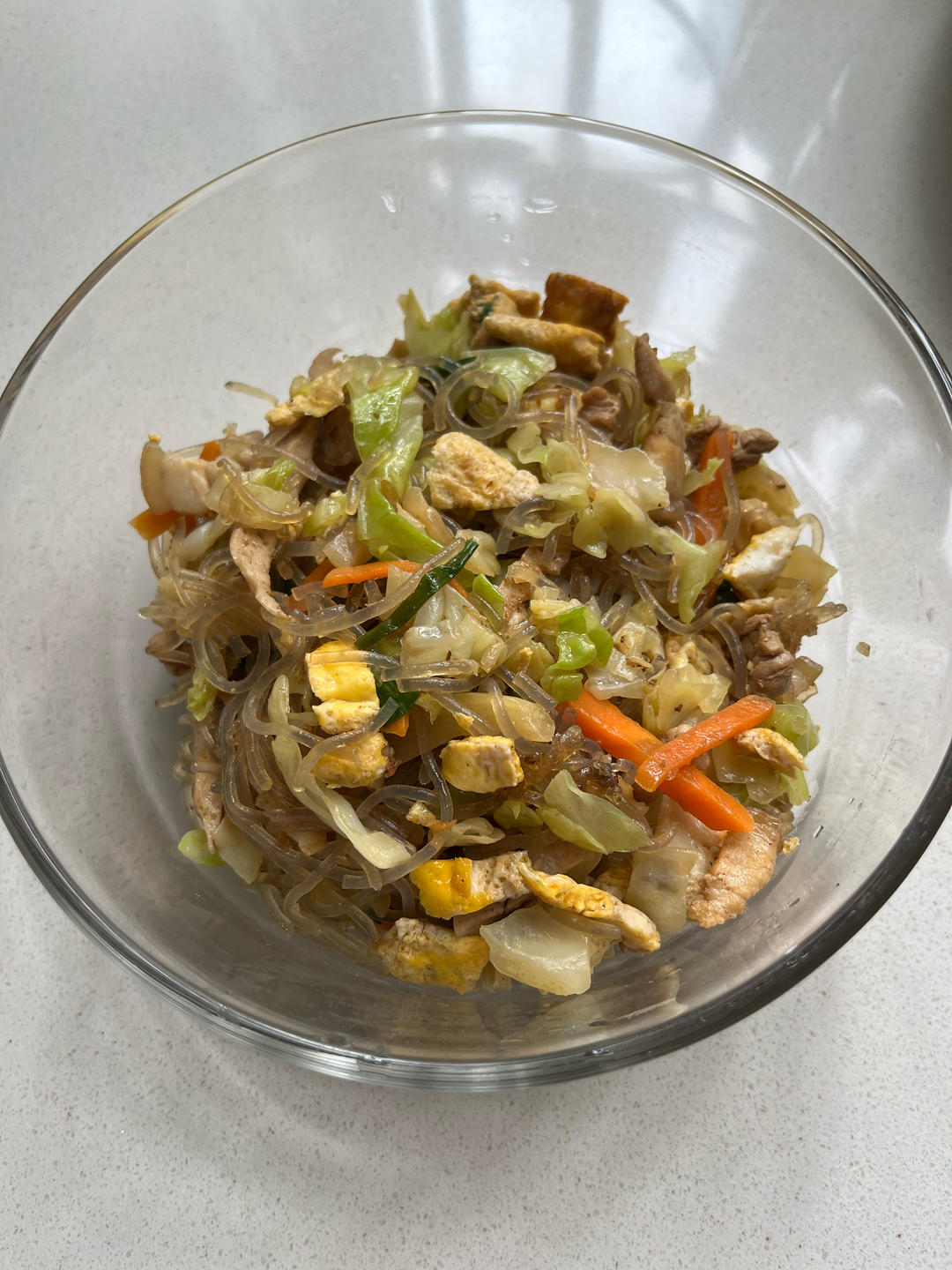 包心菜炒红薯粉丝