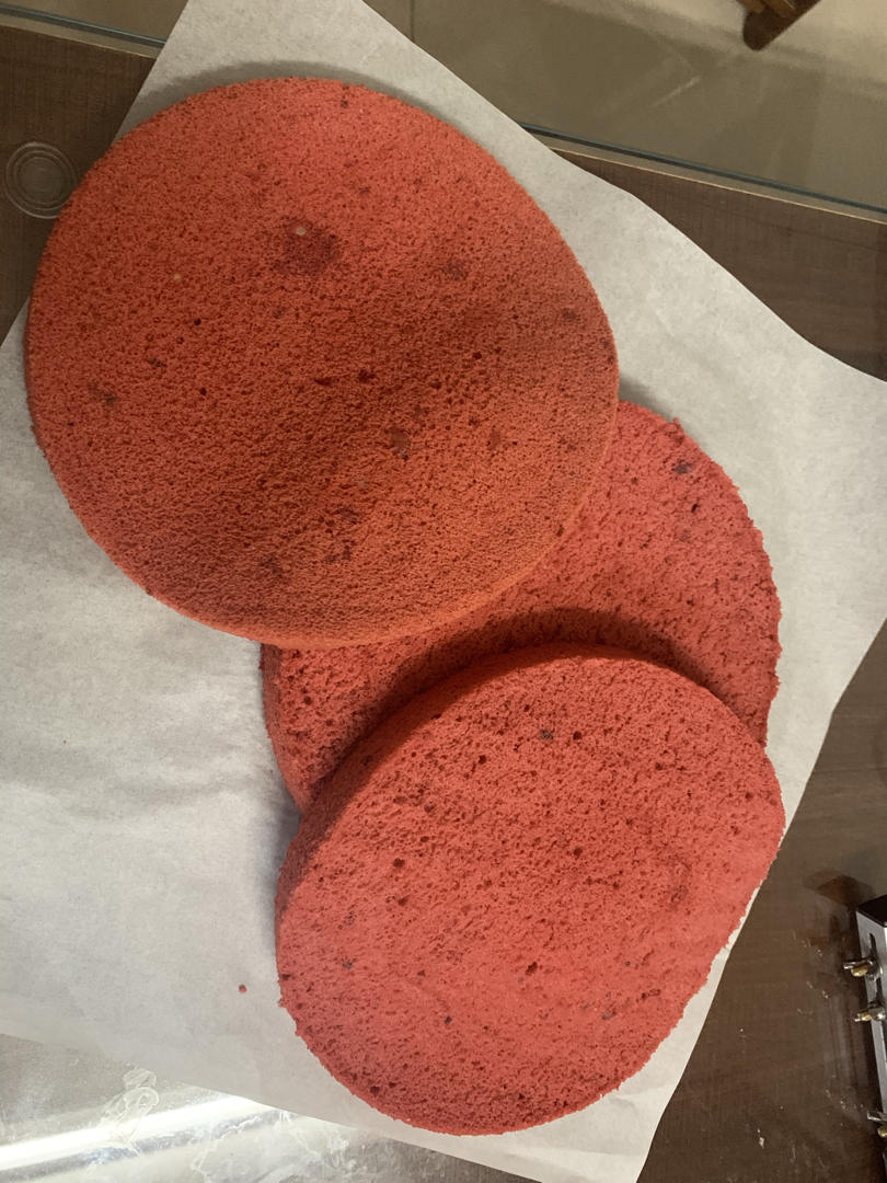 红丝绒戚风蛋糕胚（八寸）