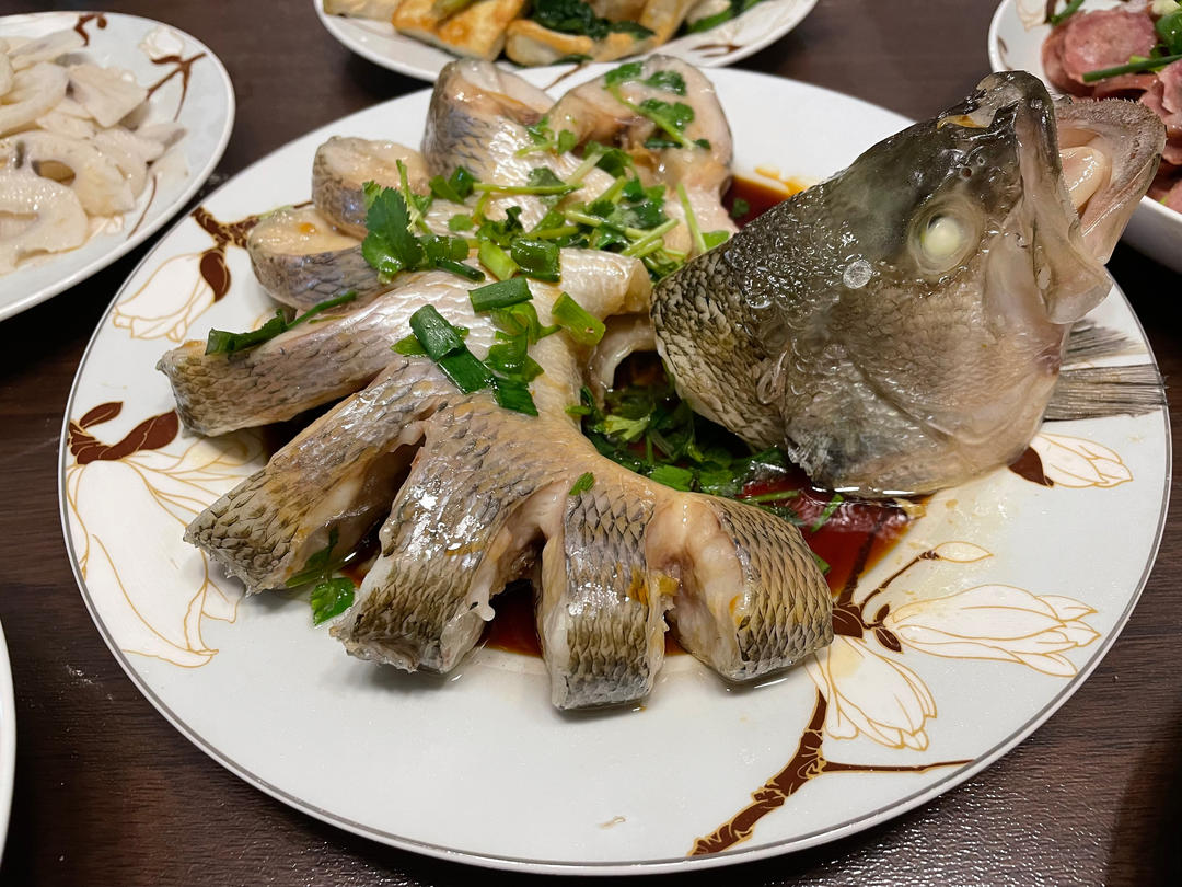 年夜饭系列之孔雀开屏清蒸鲈鱼