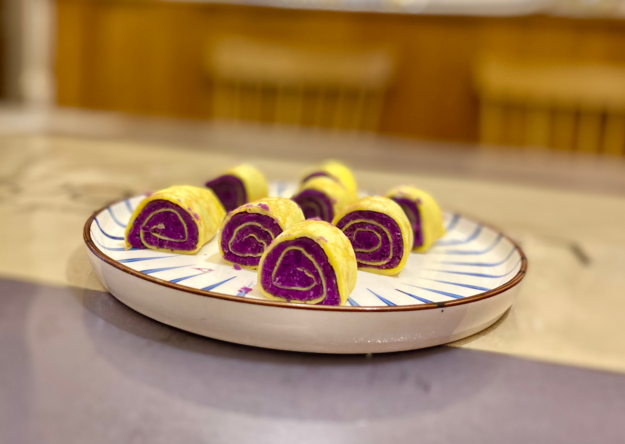 紫薯蛋卷  宝宝健康食谱