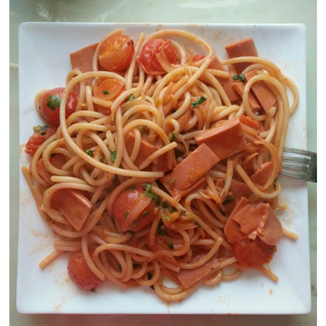 番茄火腿芝士意面