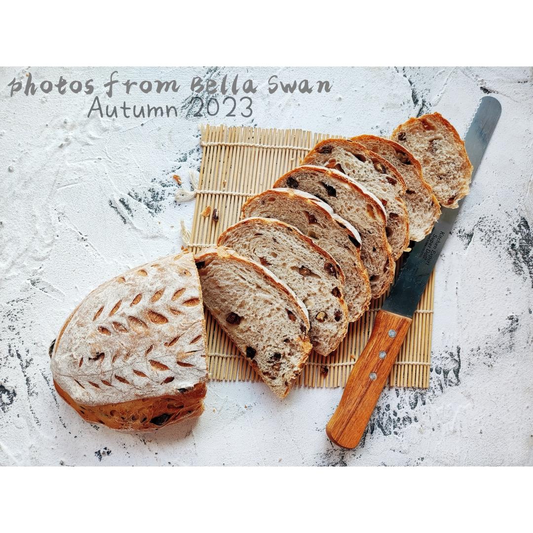 全麦蔓越莓核桃软欧包