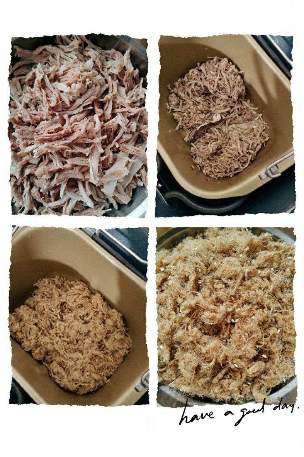 超详细面包机自制肉松（柏翠面包机PE6998）