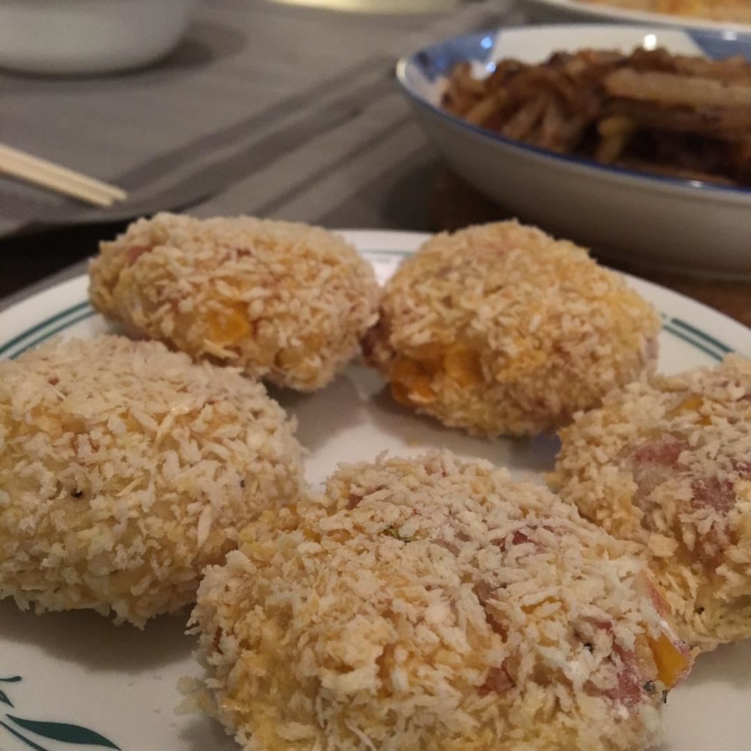烤箱版日式土豆可乐饼