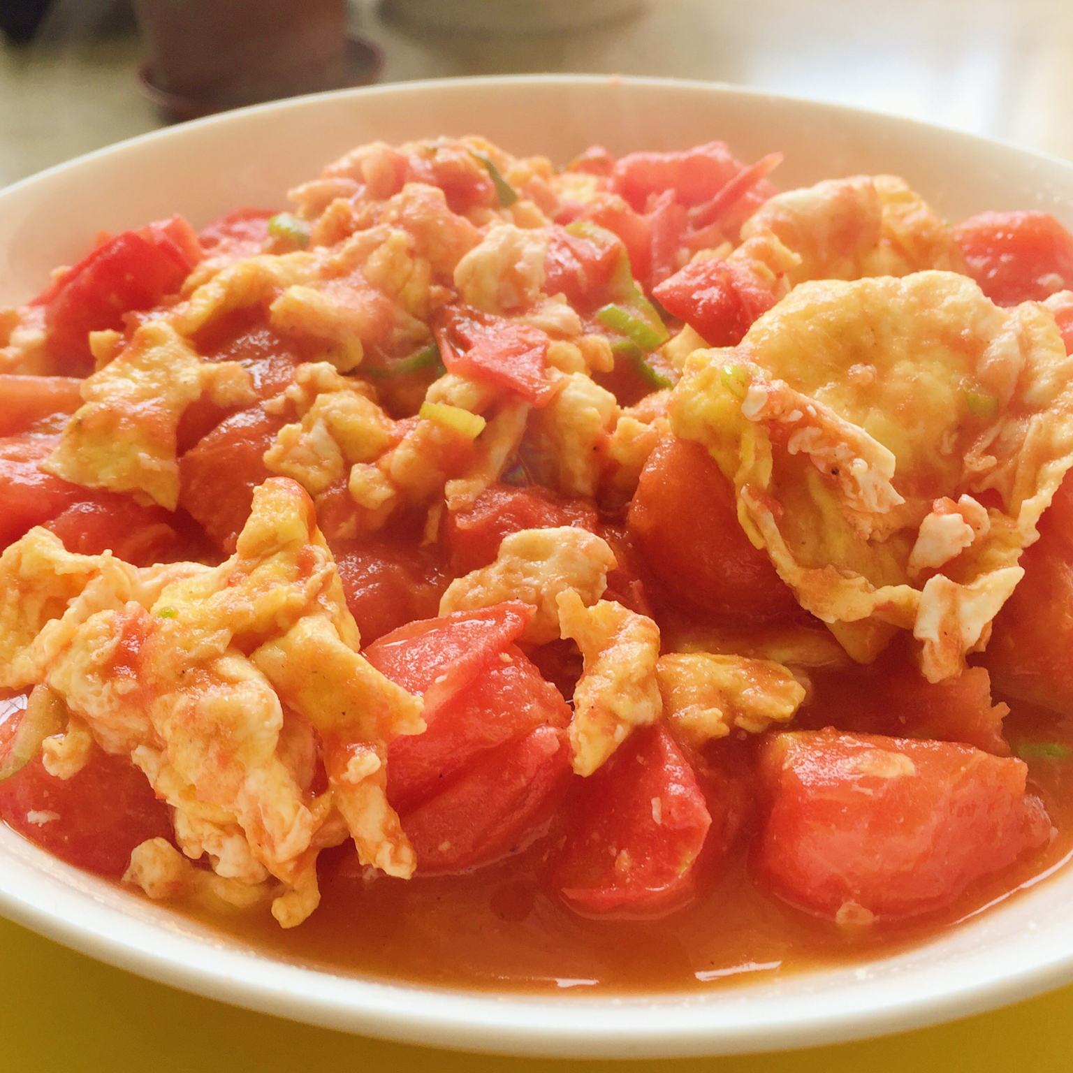 gretchen要减肥做的番茄炒鸡蛋