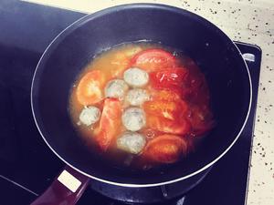 番茄牛肉丸面的做法 步骤3
