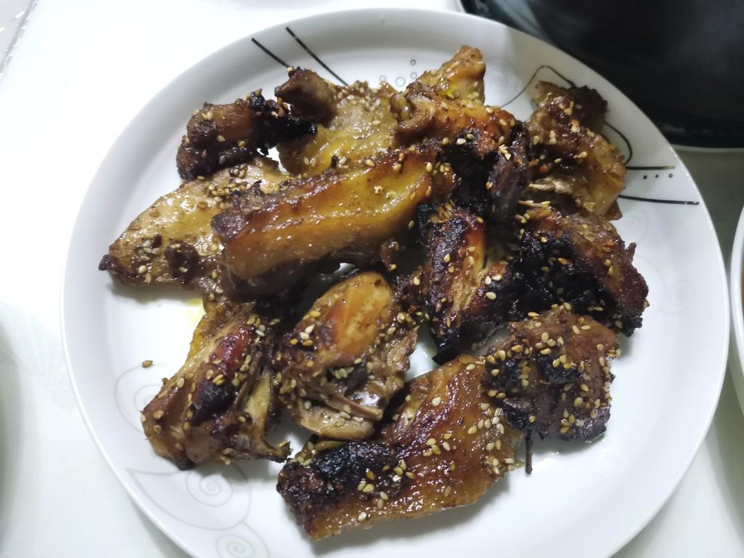超简单的空气炸锅做烤鸡架