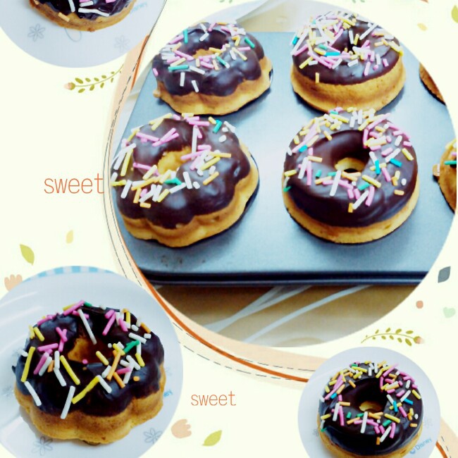 巧克力甜甜圈～蛋糕版