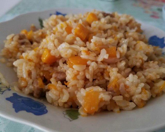 长粒香南瓜炒饭🎃的做法