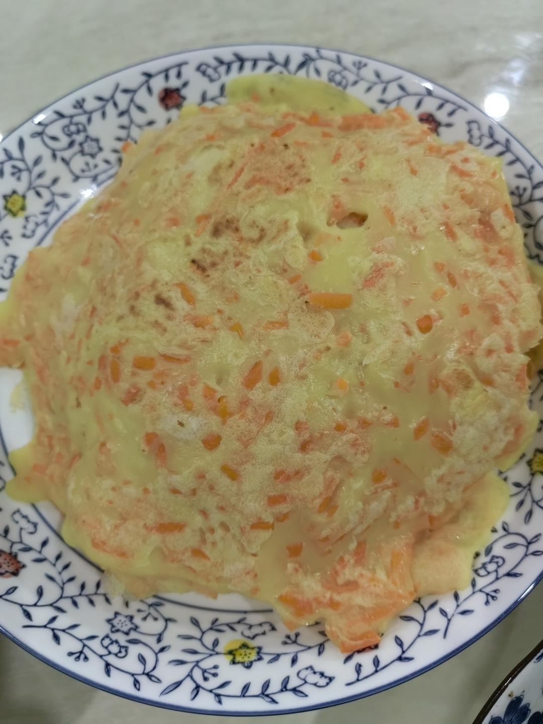 胡萝卜葱花鸡蛋饼