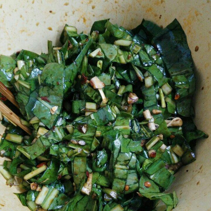 果果-223做的凉拌板蓝根叶