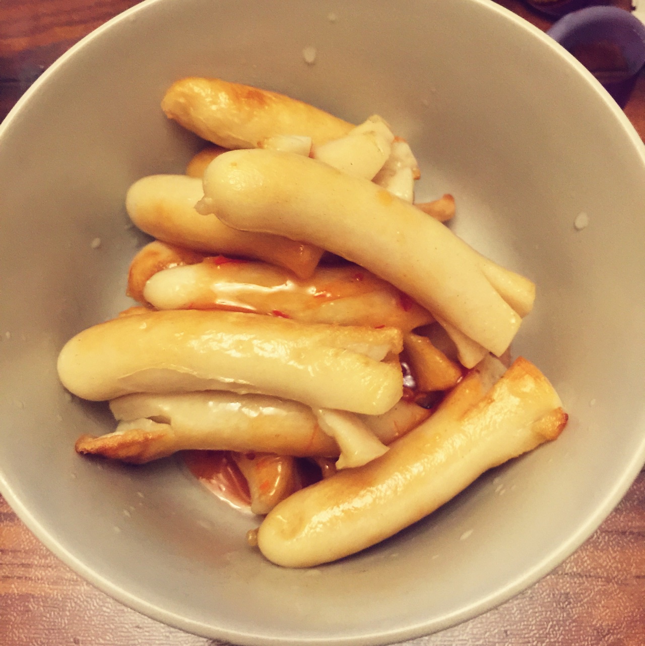 艾艾学摄影做的炸鸡肉泥肠