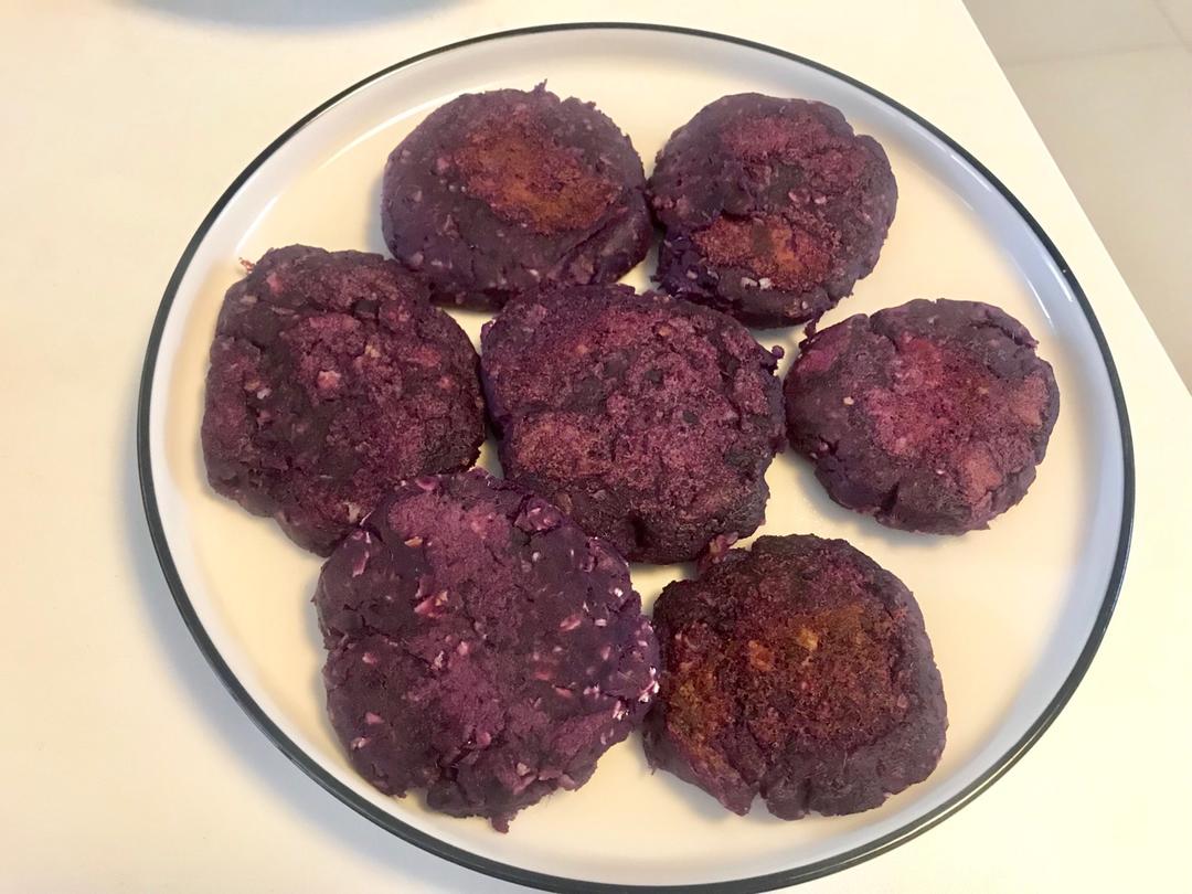 紫薯燕麦饼