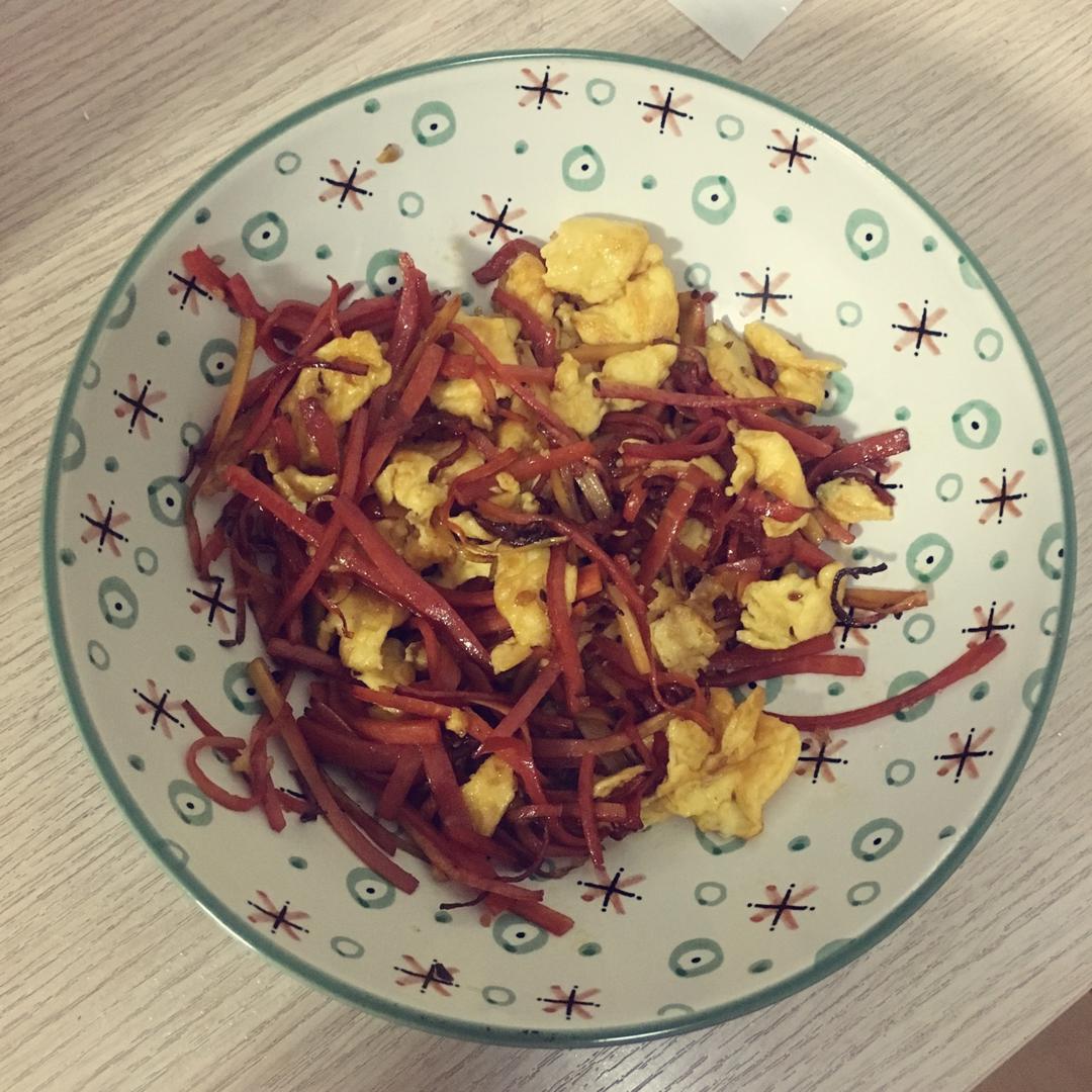胡萝卜炒鸡蛋