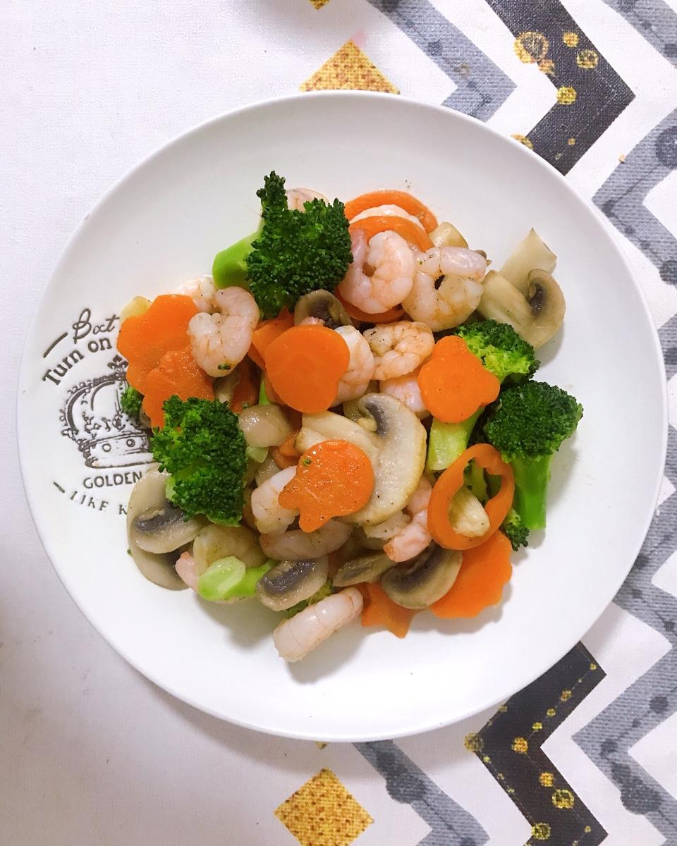 健康低脂家常菜—西兰花炒口蘑