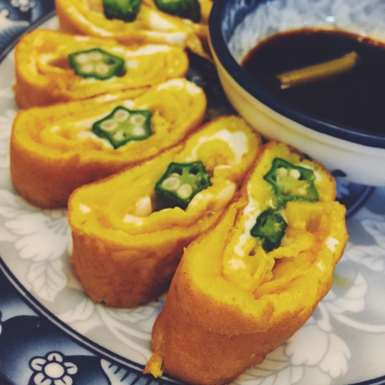 秋葵厚蛋烧