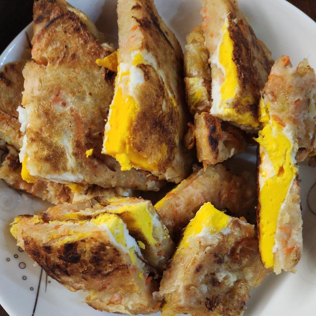 大爱土豆萝卜低脂营养新吃法-鸟巢鸡蛋饼