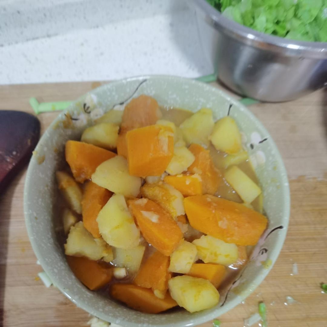 素食之南瓜炖土豆