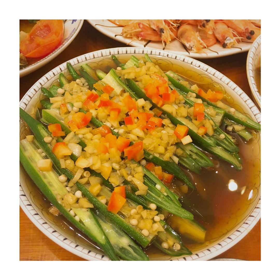 白灼秋葵