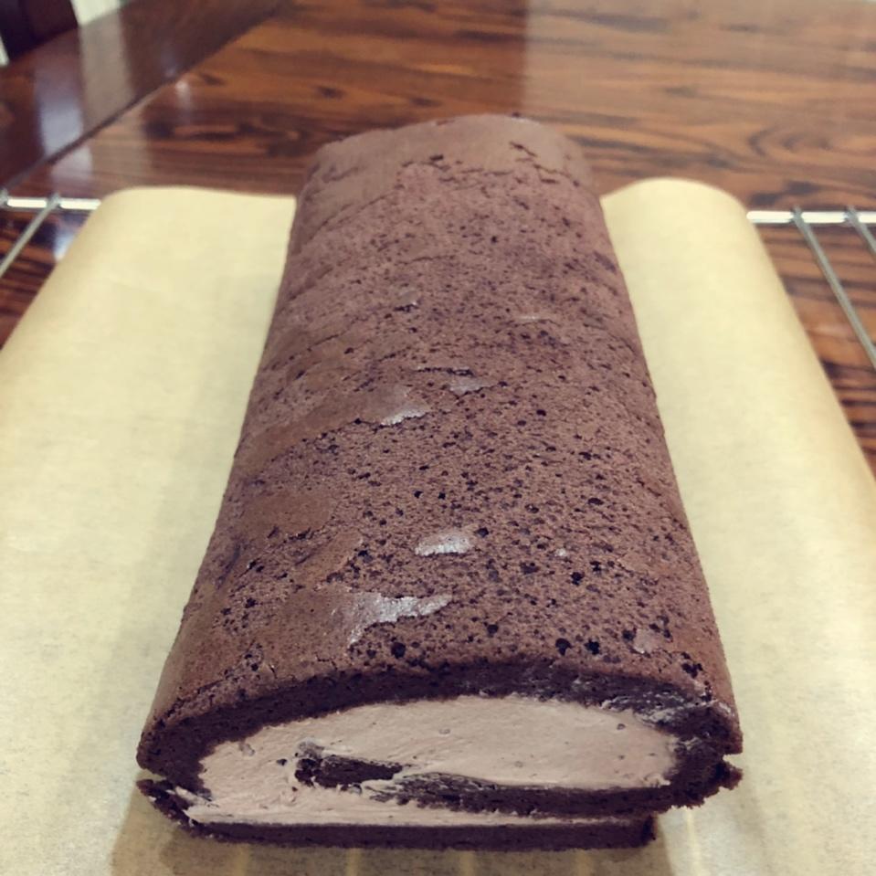 海盐奶油可可蛋糕卷（不易裂）