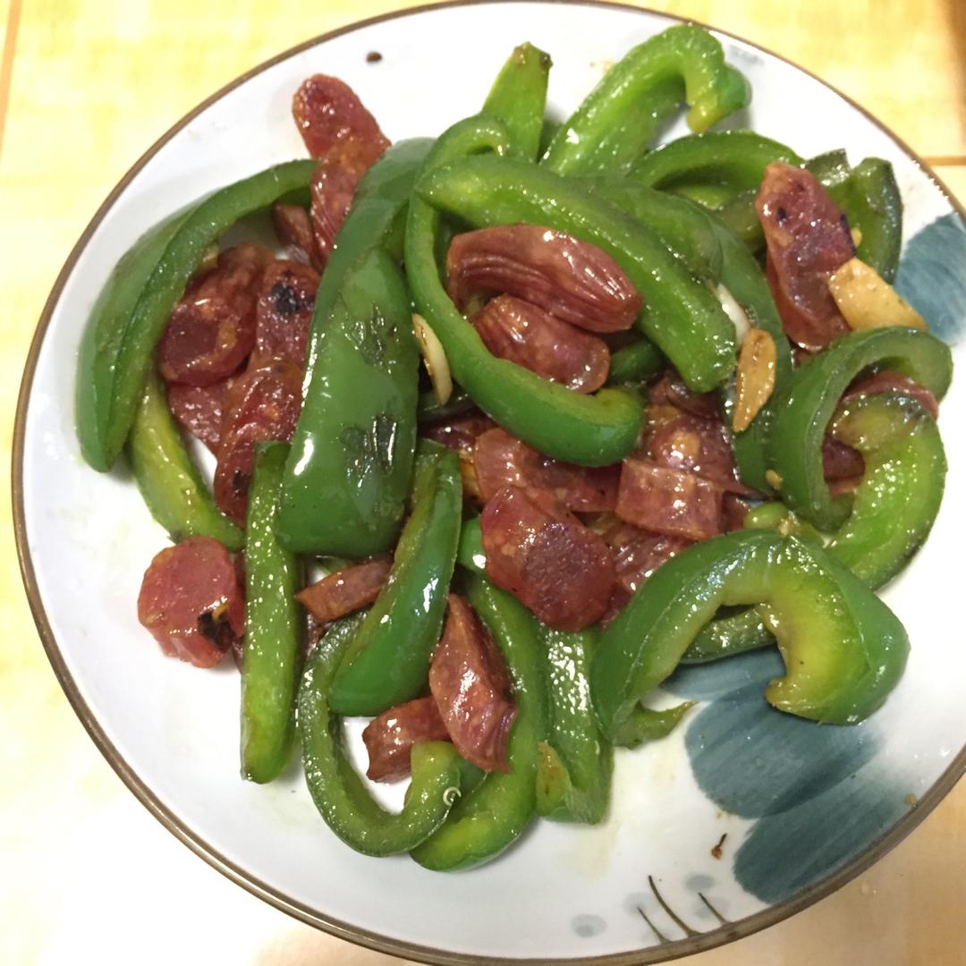 青椒炒腊肠