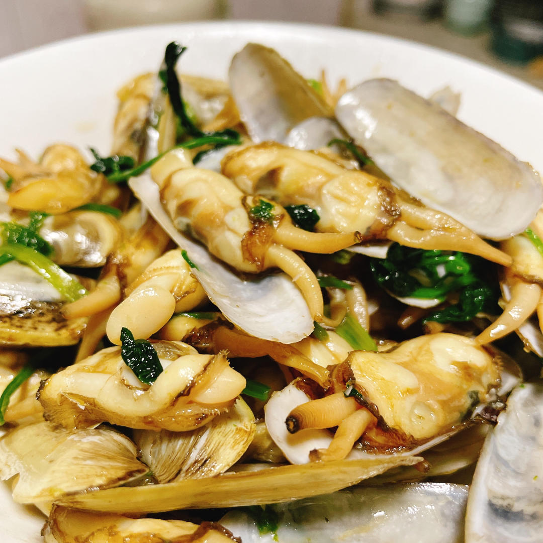 秀秀可爱多做的姜葱爆炒圣子/大排档做法/快手菜/姜葱爆炒蛏子王