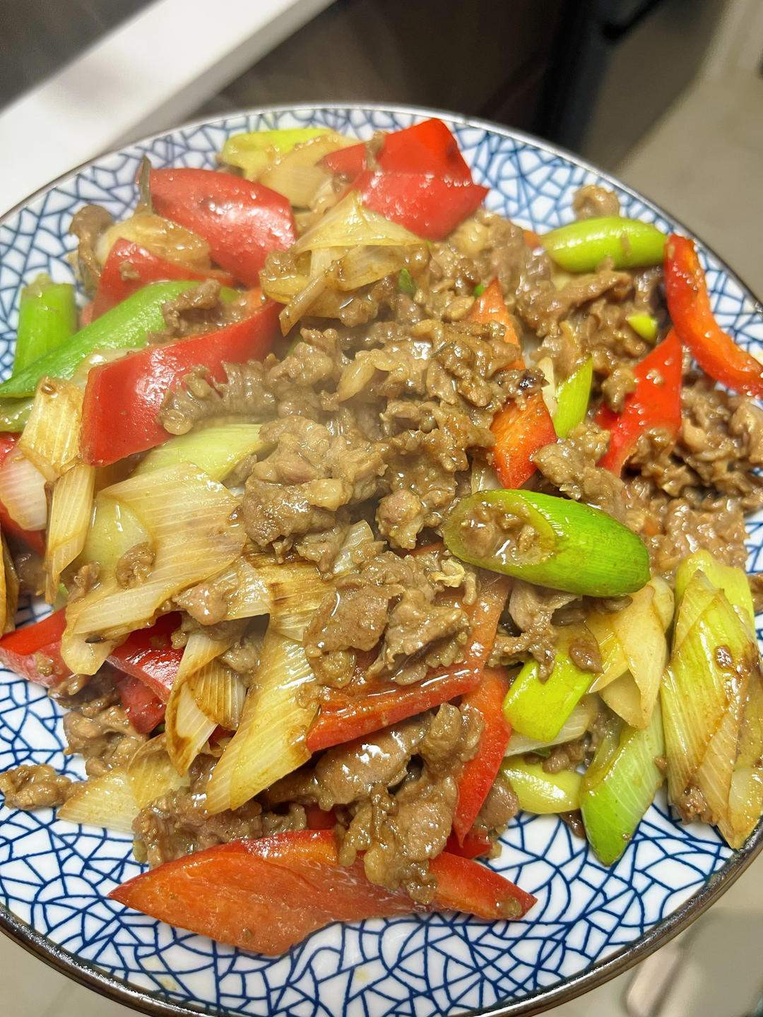 孜然大葱炒牛肉