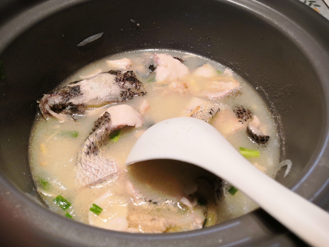 家庭砂锅版养胃暖心的萝卜丝黑鱼汤（奶白鱼汤的做法）的做法