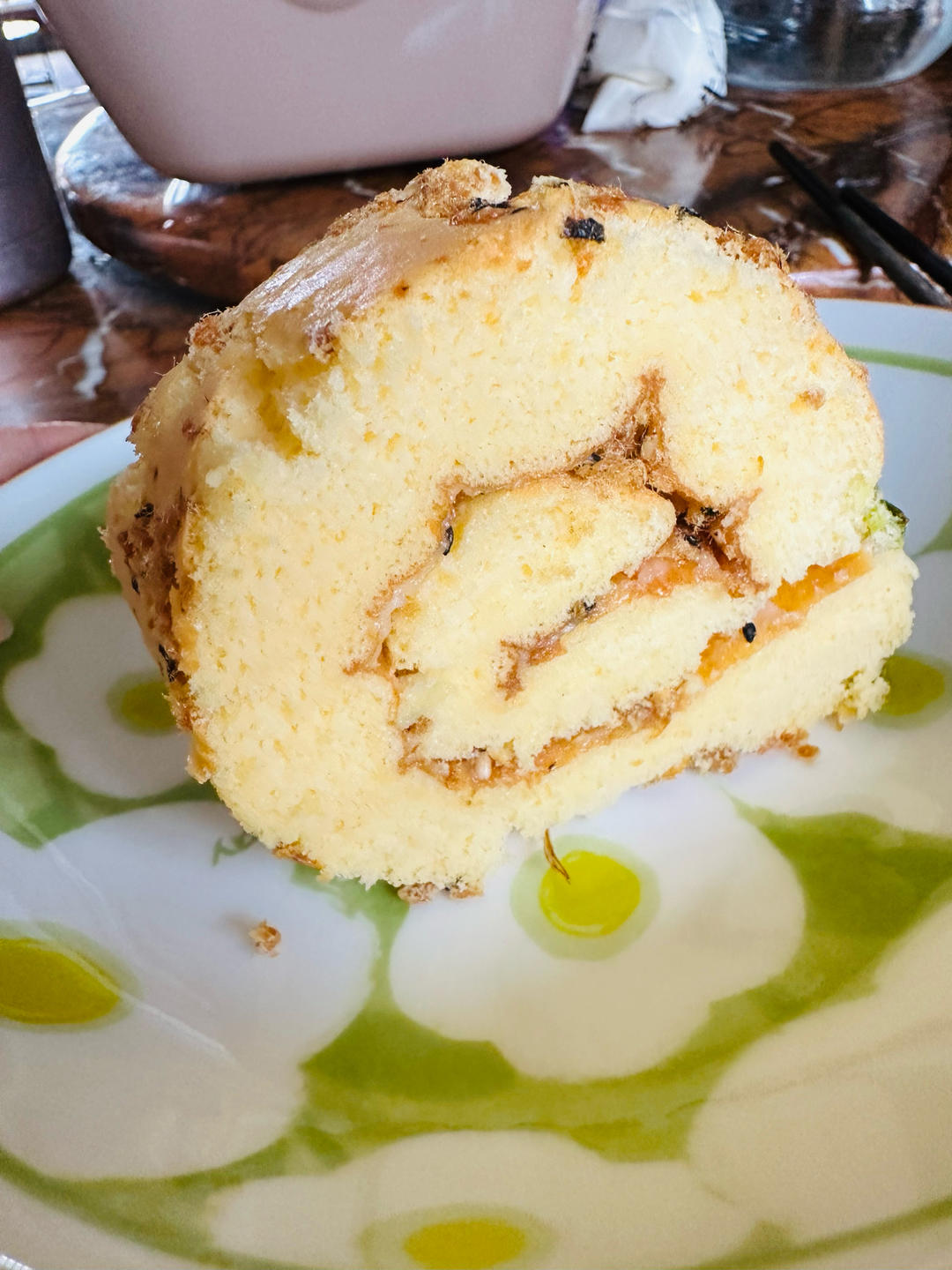 香葱肉松肥蛋糕卷～