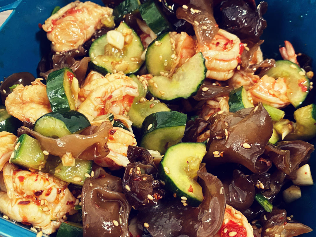 减脂一定要吃的凉拌虾仁黄瓜🦐