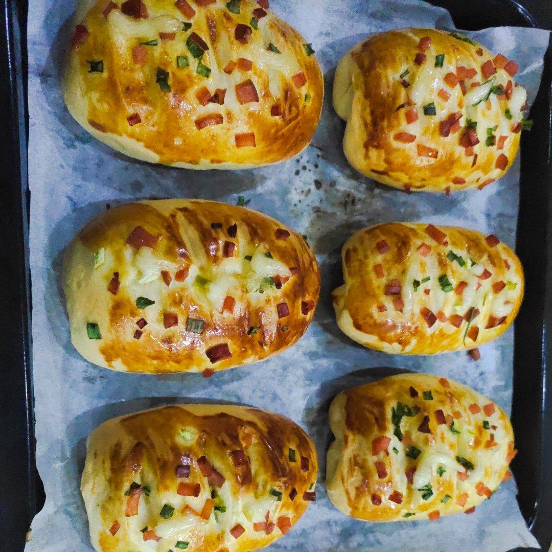 香葱火腿肉松面包