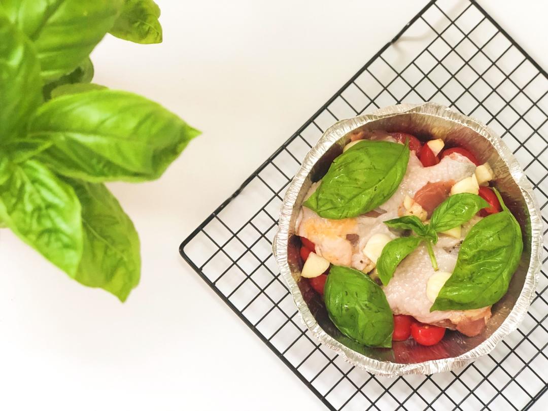 番茄罗勒烤鸡腿（杰米奥利弗的方子）