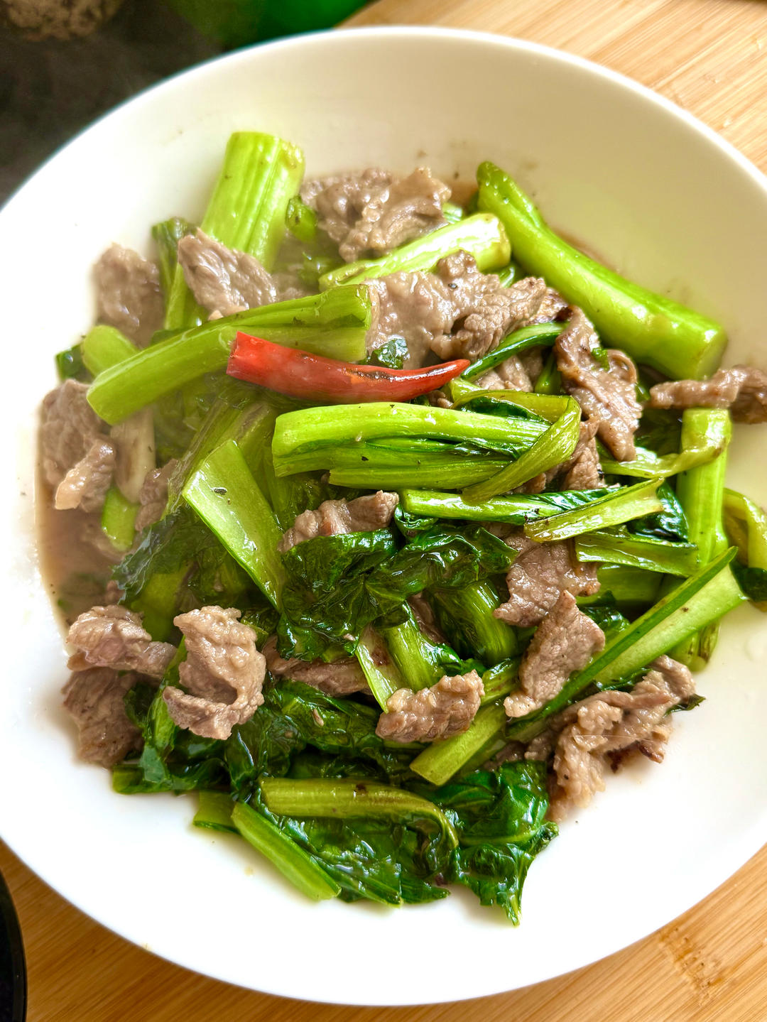 菜心炒牛肉