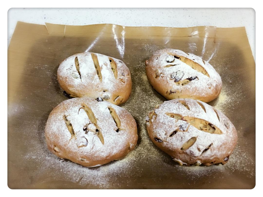 全麦核桃包～软欧包