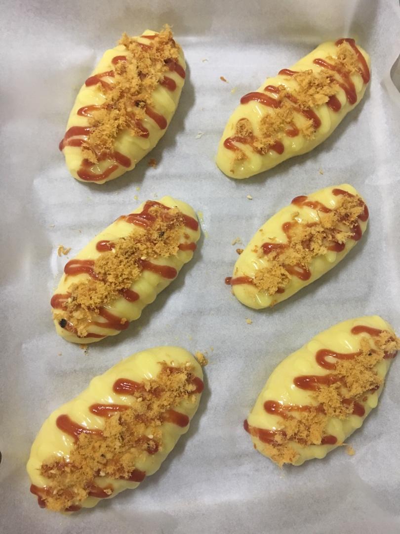 肉松沙拉酱芝士面包（17小时中种面团）