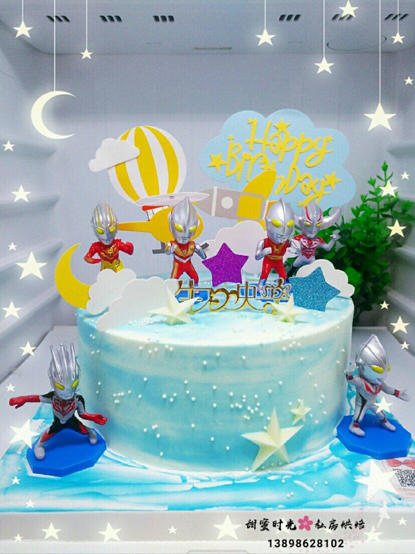 双层戚风水果蛋糕打桩