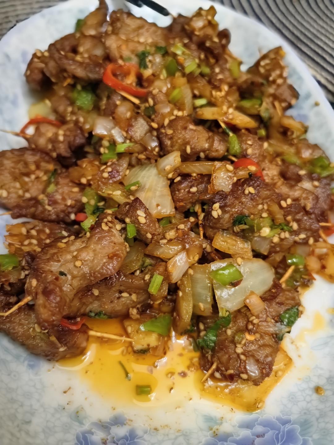 超详细的牙签牛肉