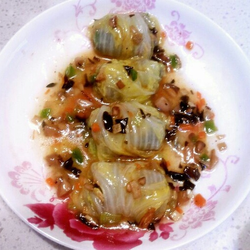 鲜香白菜包(八宝财袋)