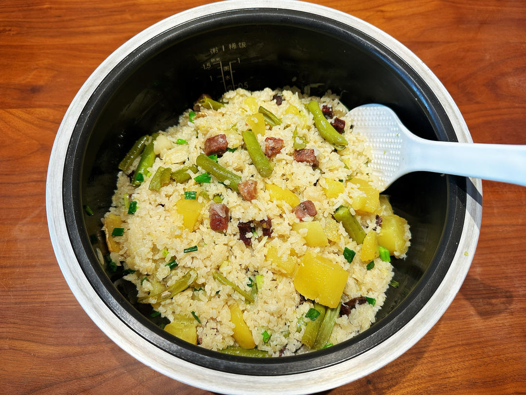 四季豆洋芋箜饭（电饭煲版）