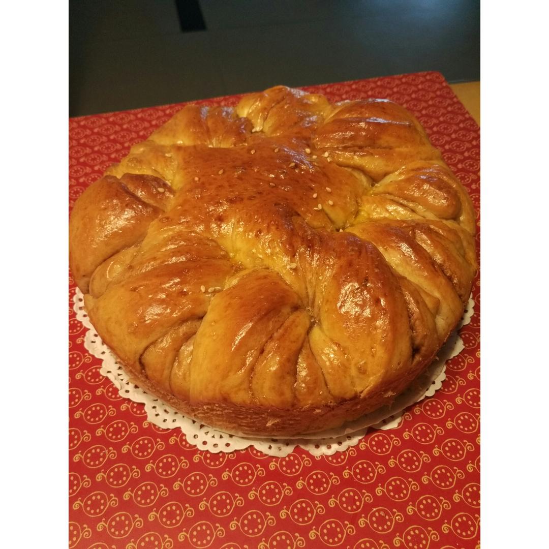 豆沙花式面包