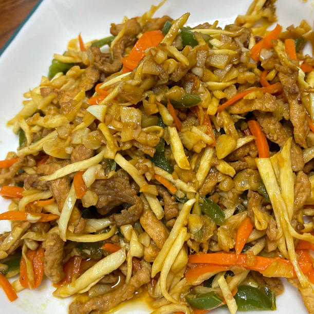 茭白炒三丝