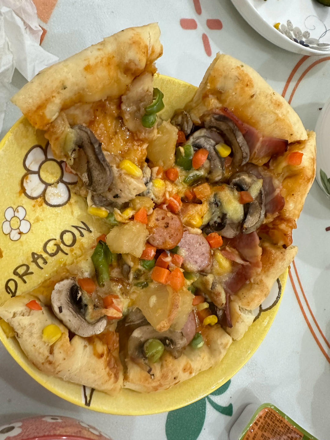 芝士红薯泥卷边披萨