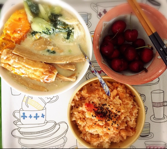 低脂时蔬豆浆汤