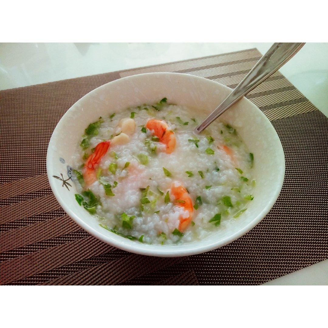 鲜虾干贝粥