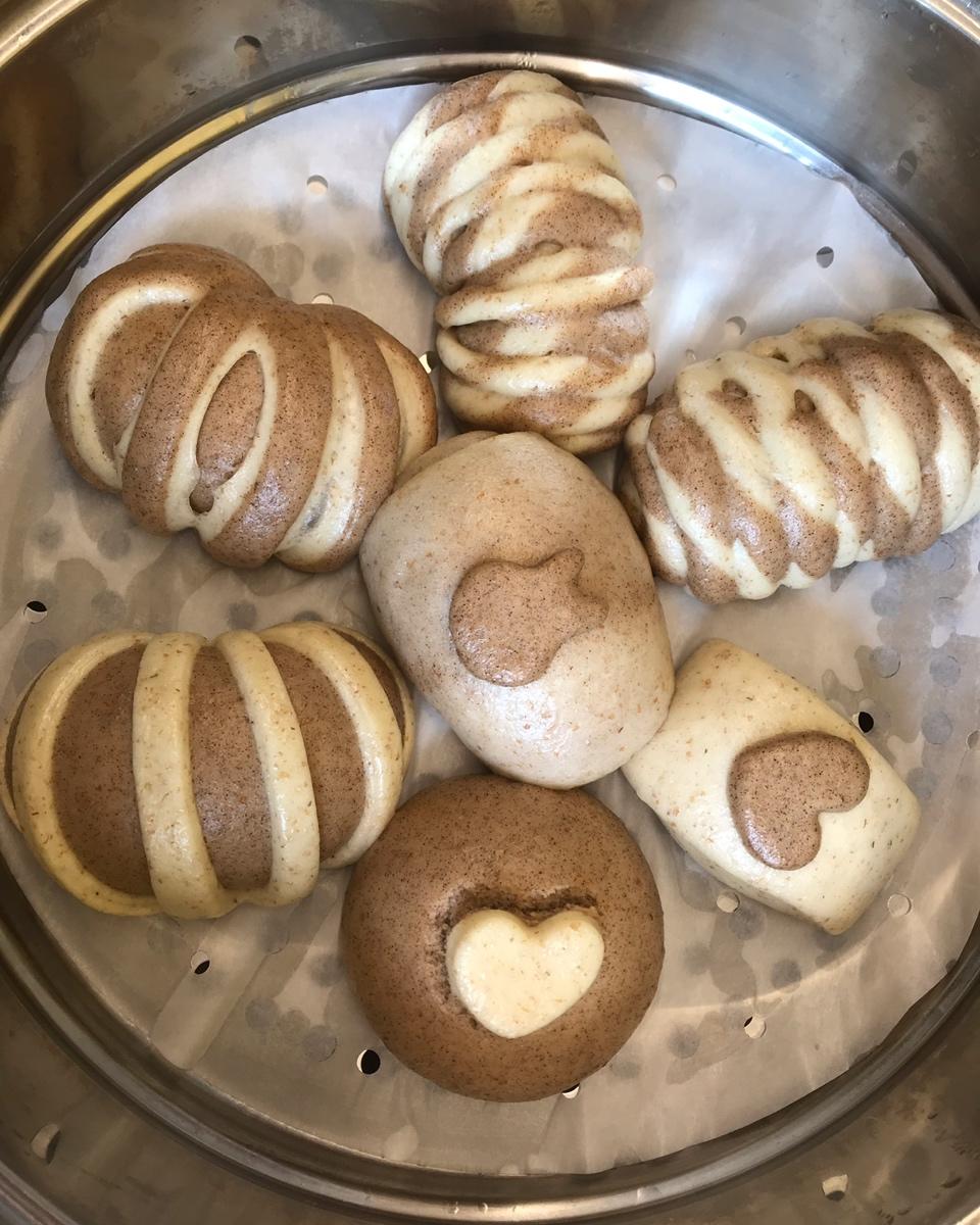 好看又好吃的双色花卷