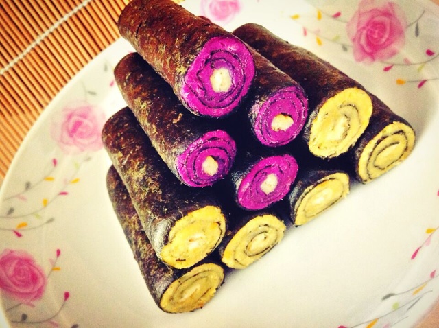 ✿杂粮篇✿番薯鸡蛋紫菜卷