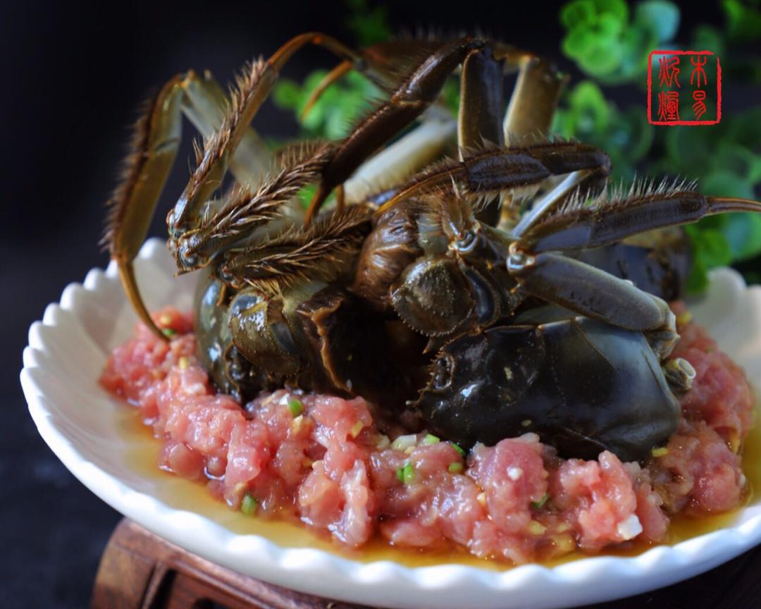 大闸蟹蒸里脊肉