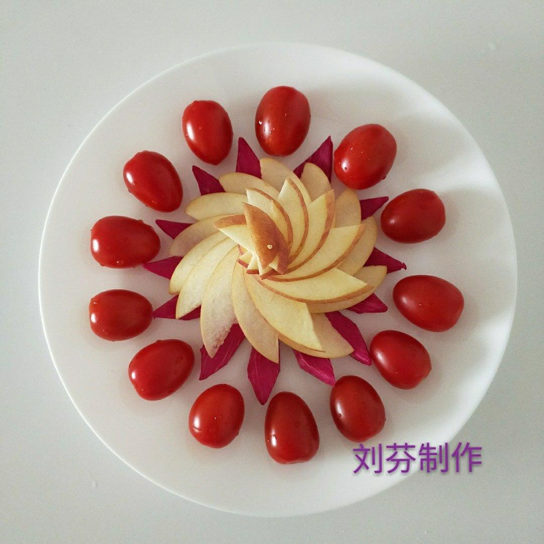 漩涡苹果摆盘