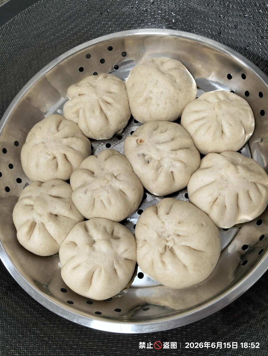 全麦粉条馅包子