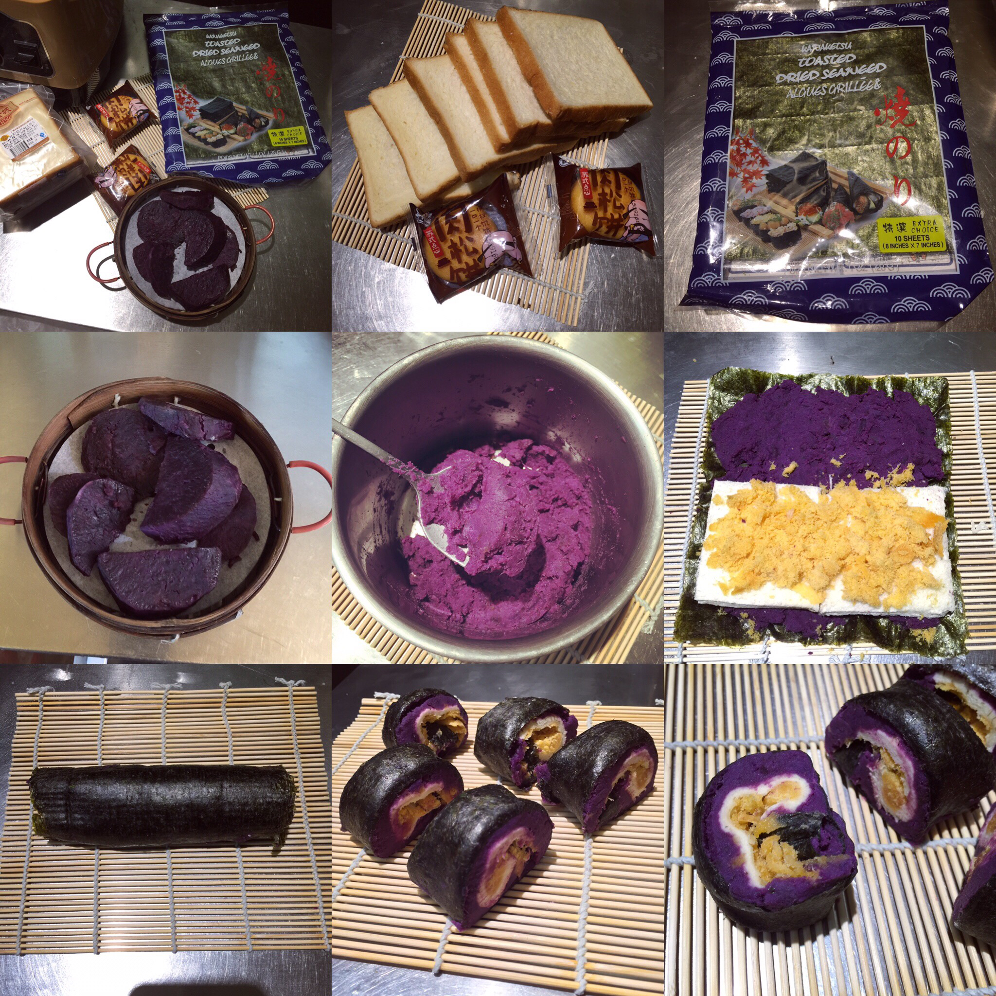 紫薯吐司海苔卷（减肥版）